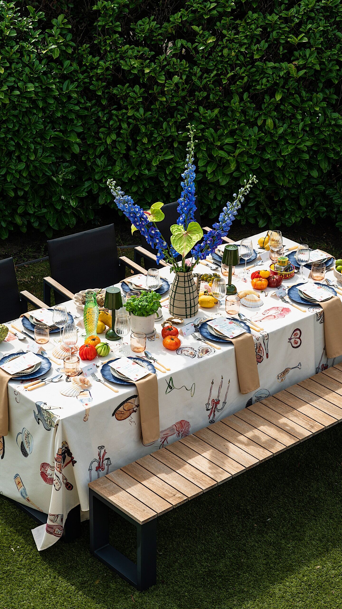 summer dinner party menukaartje