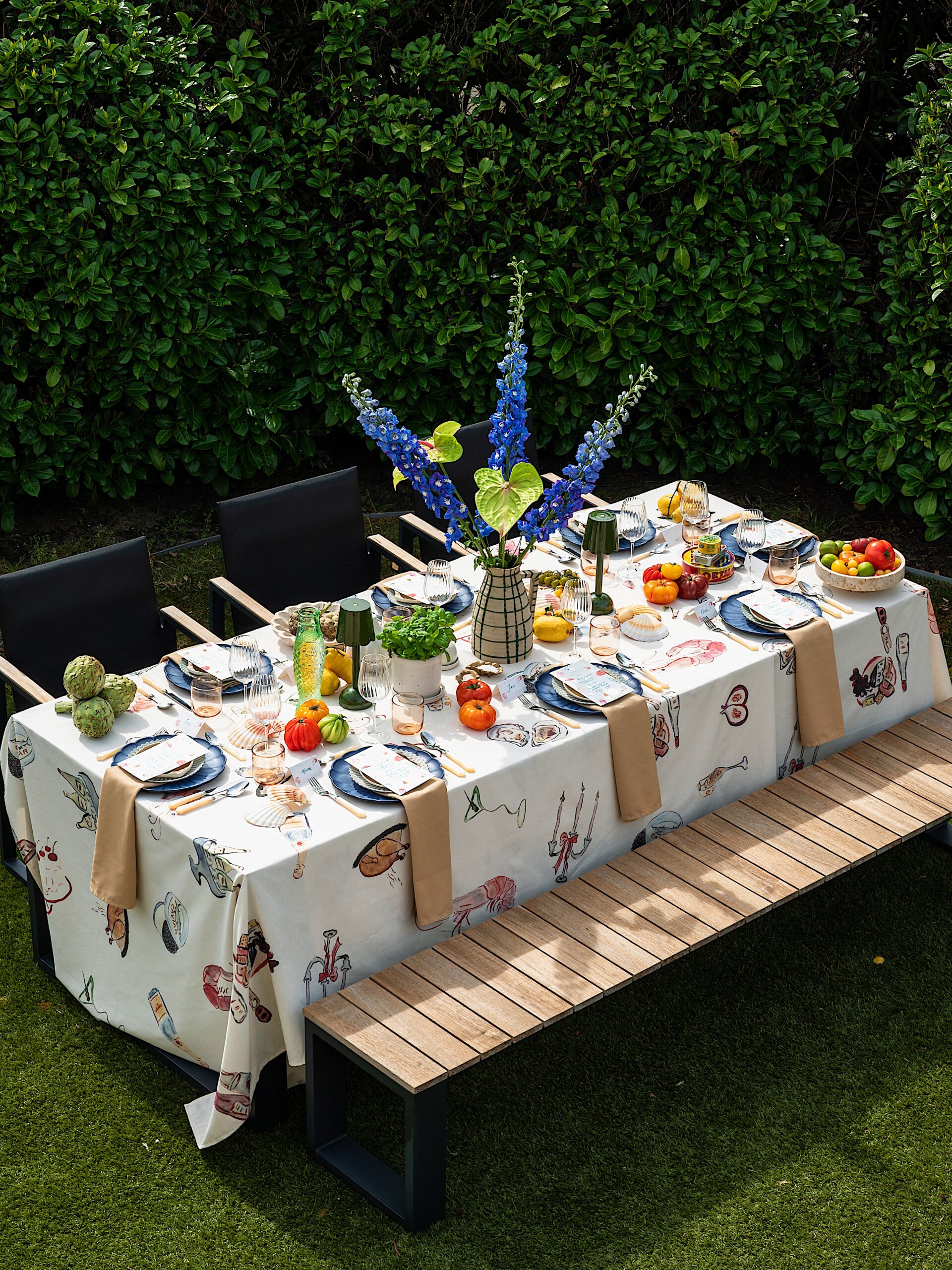 summer dinner party menukaartje